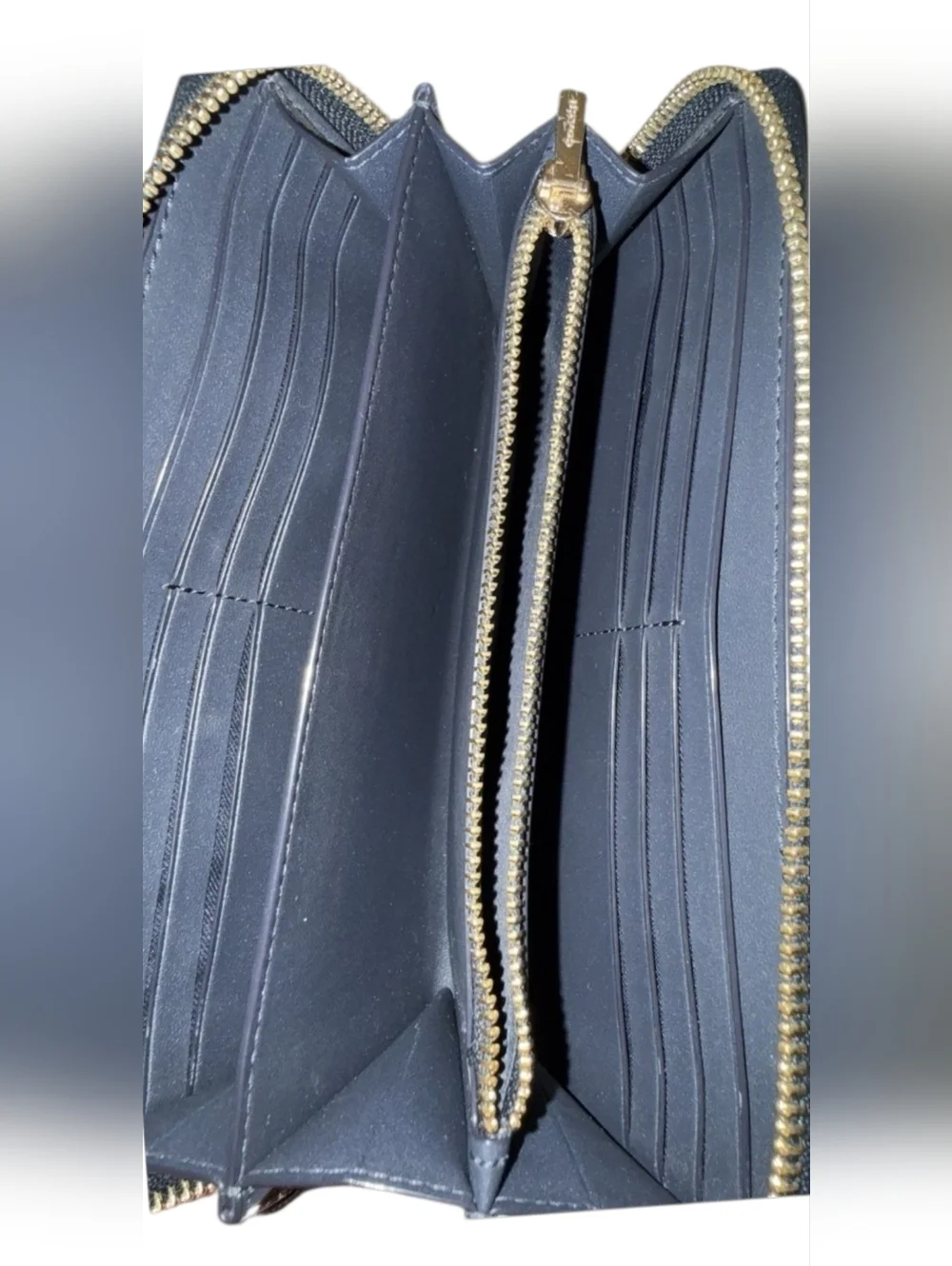COACH Zip Around Wallet Midnight Bkue - Picture 5 of 5